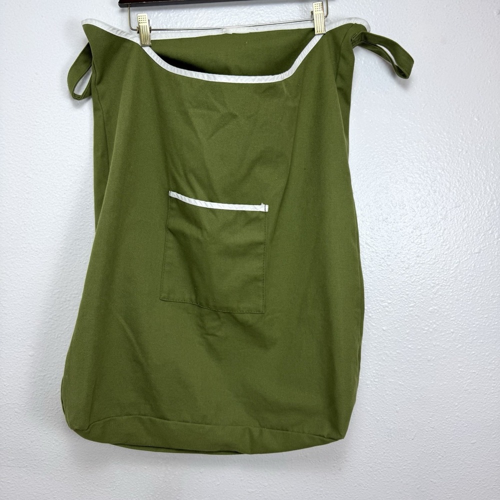 GORISEN Laundry Collector Army Green Hamper Door Hanging Bottom Zip Canvas